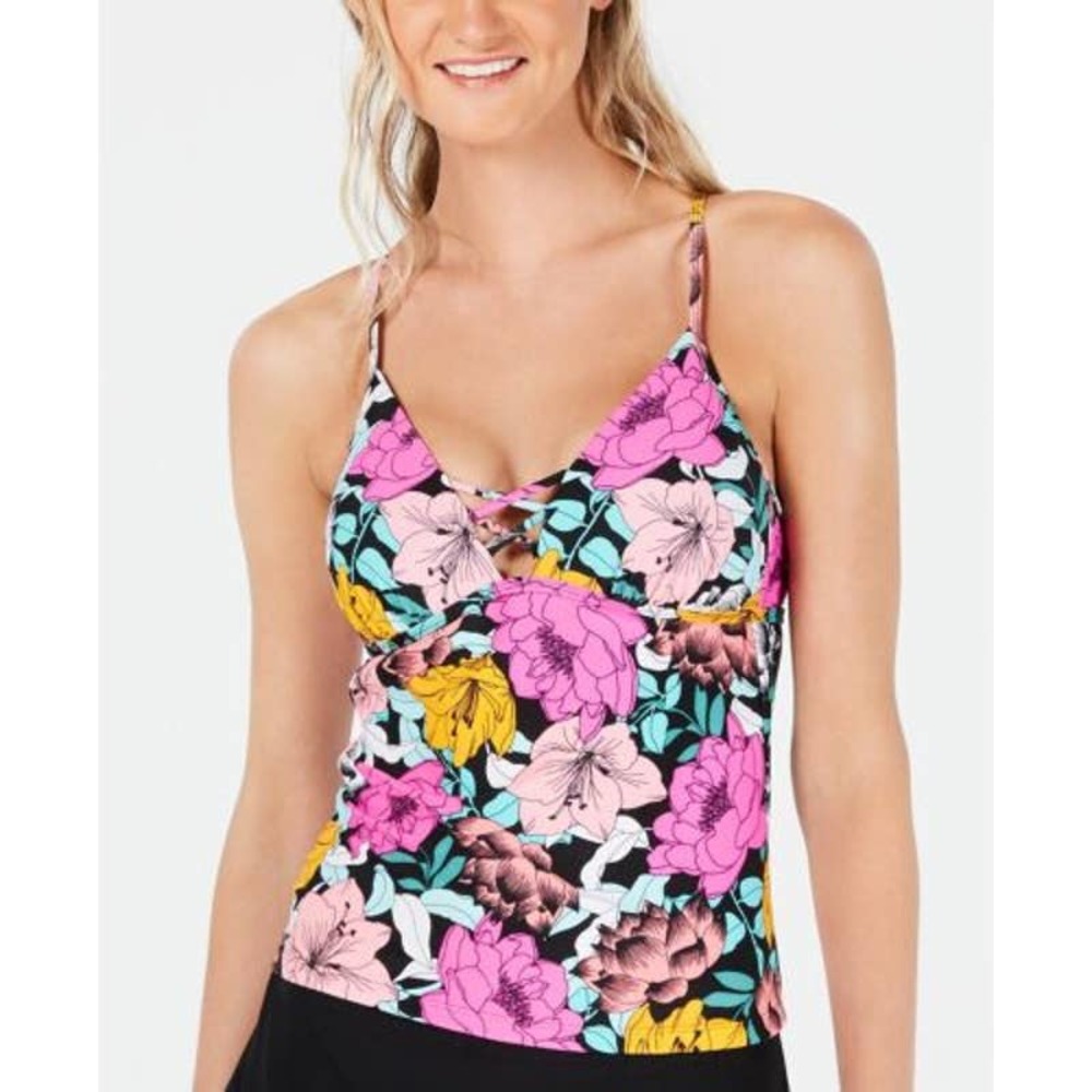 NWT Hula Honey Orange And Pink Floral Jr Tankini